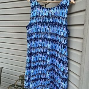 Lilly Pulitzer Blue and Pink Sailboat Dress size XXL Essie dress